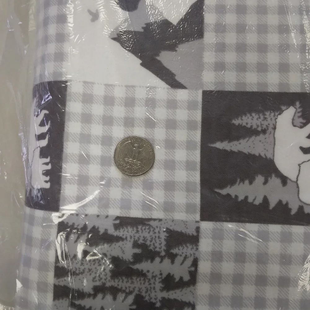 FABRIC Flannel Wilderness Gray, 100% Cotton Flannel, 8 Yard Sealed Bolt